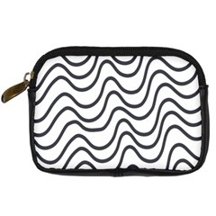 Wave Waves Chefron Line Grey White Digital Camera Cases