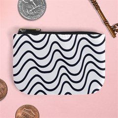 Wave Waves Chefron Line Grey White Mini Coin Purses by Mariart