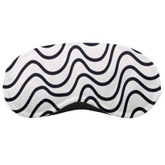 Wave Waves Chefron Line Grey White Sleeping Masks by Mariart