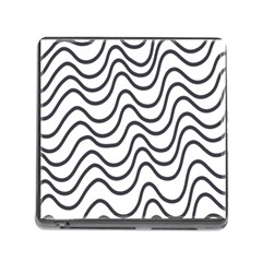 Wave Waves Chefron Line Grey White Memory Card Reader (square) by Mariart