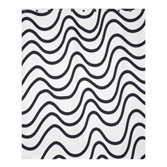 Wave Waves Chefron Line Grey White Shower Curtain 60  X 72  (medium)  by Mariart