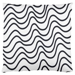 Wave Waves Chefron Line Grey White Standard Flano Cushion Case (one Side)