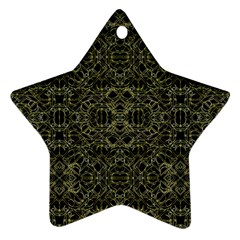 Golden Geo Tribal Pattern Ornament (star)