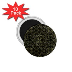 Golden Geo Tribal Pattern 1 75  Magnets (10 Pack)  by dflcprints