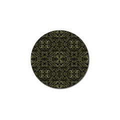 Golden Geo Tribal Pattern Golf Ball Marker by dflcprints