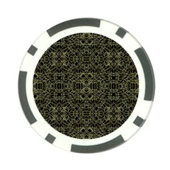 Golden Geo Tribal Pattern Poker Chip Card Guard by dflcprints