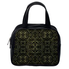 Golden Geo Tribal Pattern Classic Handbags (one Side) by dflcprints