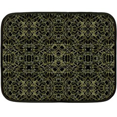 Golden Geo Tribal Pattern Fleece Blanket (mini) by dflcprints