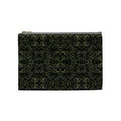 Golden Geo Tribal Pattern Cosmetic Bag (medium)  by dflcprints