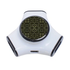 Golden Geo Tribal Pattern 3-port Usb Hub