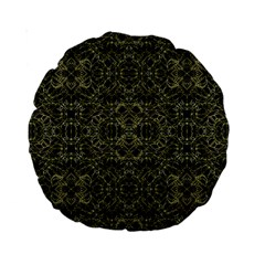 Golden Geo Tribal Pattern Standard 15  Premium Round Cushions by dflcprints