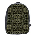 Golden Geo Tribal Pattern School Bags (XL)  Front