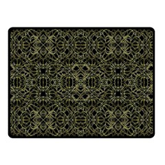 Golden Geo Tribal Pattern Double Sided Fleece Blanket (small)  by dflcprints