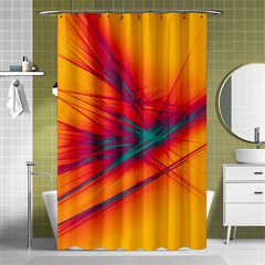 Big Bang Shower Curtain 48  X 72  (small)  by ValentinaDesign