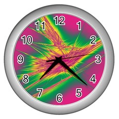 Big Bang Wall Clocks (silver)  by ValentinaDesign