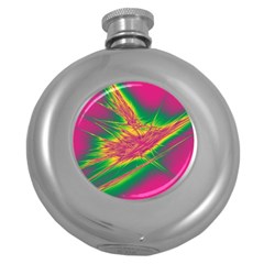 Big Bang Round Hip Flask (5 Oz) by ValentinaDesign