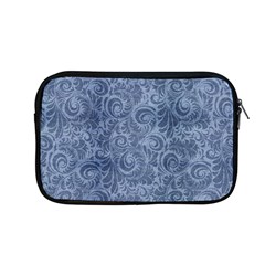 Blue Romantic Flower Pattern Denim Apple Macbook Pro 13  Zipper Case