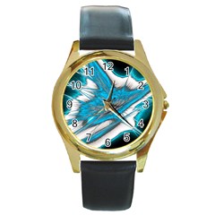 Big bang Round Gold Metal Watch