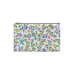 Twigs And Floral Pattern Cosmetic Bag (small) 