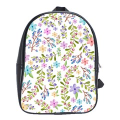 Twigs And Floral Pattern School Bags(large)  by Coelfen