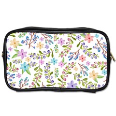 Twigs And Floral Pattern Toiletries Bags by Coelfen