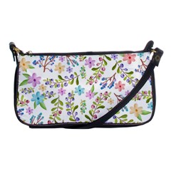 Twigs And Floral Pattern Shoulder Clutch Bags