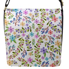 Twigs And Floral Pattern Flap Messenger Bag (s) by Coelfen