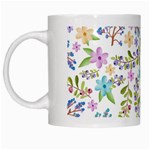 Twigs and floral pattern White Mugs Left