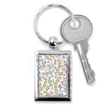 Twigs and floral pattern Key Chains (Rectangle)  Front