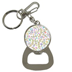 Twigs And Floral Pattern Bottle Opener Key Chains