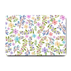 Twigs And Floral Pattern Small Doormat 