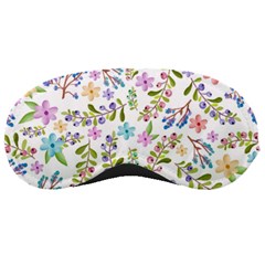 Twigs And Floral Pattern Sleeping Masks by Coelfen