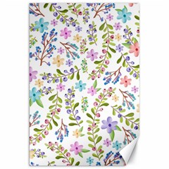 Twigs And Floral Pattern Canvas 20  X 30   by Coelfen