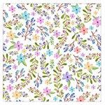 Twigs and floral pattern Large Satin Scarf (Square) Front