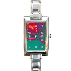 Lights Rectangle Italian Charm Watch by ValentinaDesign