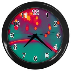 Lights Wall Clocks (black) by ValentinaDesign