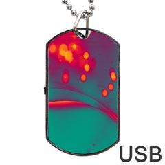 Lights Dog Tag Usb Flash (two Sides) by ValentinaDesign