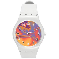 Lights Round Plastic Sport Watch (m) by ValentinaDesign