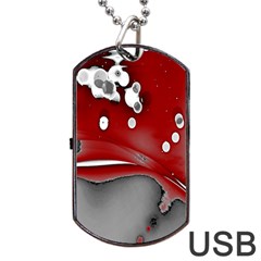 Lights Dog Tag Usb Flash (one Side) by ValentinaDesign