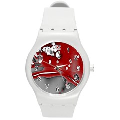 Lights Round Plastic Sport Watch (m) by ValentinaDesign