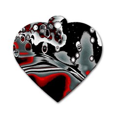 Lights Dog Tag Heart (two Sides) by ValentinaDesign