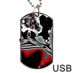 Lights Dog Tag Usb Flash (one Side) by ValentinaDesign