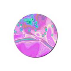 Lights Rubber Coaster (round)  by ValentinaDesign