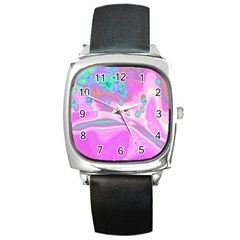 Lights Square Metal Watch