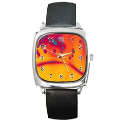 Lights Square Metal Watch by ValentinaDesign