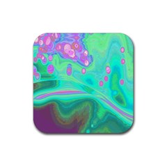 Lights Rubber Coaster (square)  by ValentinaDesign