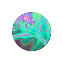 Lights Rubber Round Coaster (4 Pack)  by ValentinaDesign