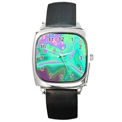 Lights Square Metal Watch by ValentinaDesign