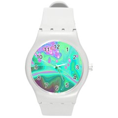 Lights Round Plastic Sport Watch (m) by ValentinaDesign