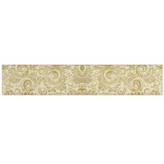 Gold Romantic Flower Pattern Flano Scarf (large) by Ivana